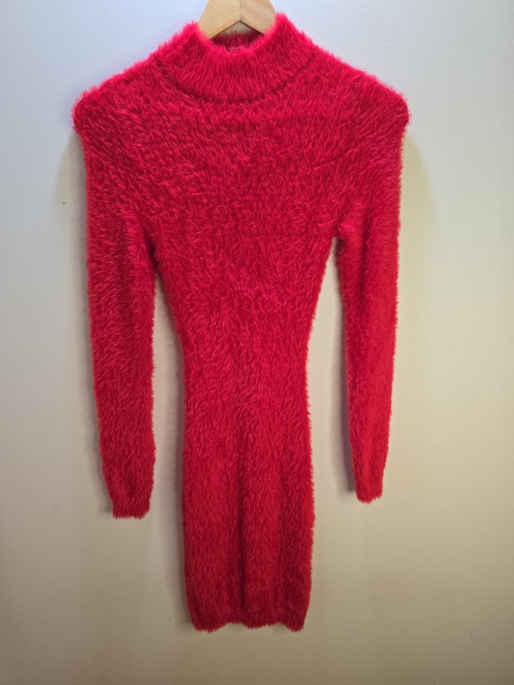 Jnk Red Soft Fuzzy Dress Sz. Small